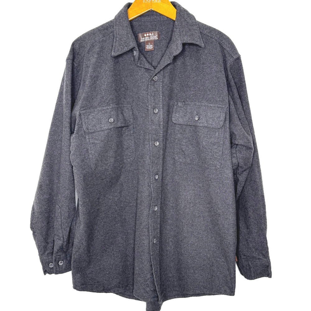 Moose Creek Heavy Weight Flannel‎ Shirt Gray Large